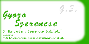 gyozo szerencse business card